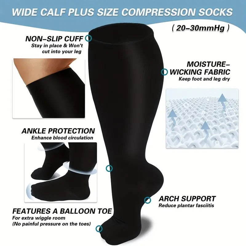 VitalFlow™ Plus Size Compression Socks